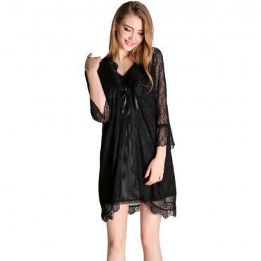 D6339 Sexy Lingerie Nightdress Sling Pajamas Sets Robe Sleepwear