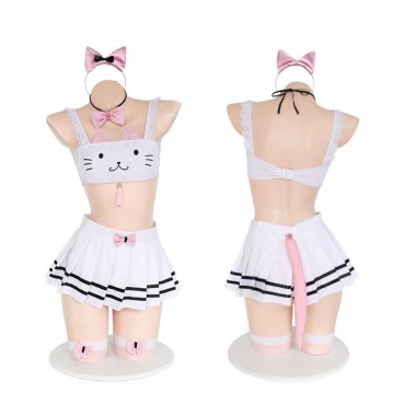 FL6949 Sexy Cat Girl Lingerie Nightdress Lace Sling Pajamas