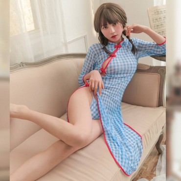 FL7937 Sexy Cheongsam Lingerie Nightdress Lace Sling Pajamas