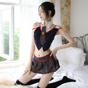 FL6901 Sexy Student Lingerie Nightdress Lace Sling Pajamas