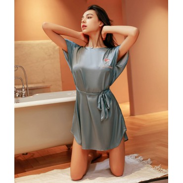 L6080 Sexy Lingerie Nightdress Lace Sling Pajamas Robe Sleepwear