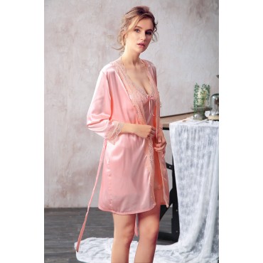 P6528 Sexy Lingerie Nightdress Lace Sling Pajamas SetsRobe Sleepwear