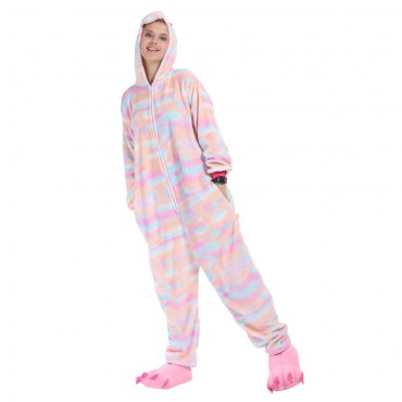 Colorful Pattern Pegasus Costume Unicorn Pajama Onesie Kigurumi Jumpsuit