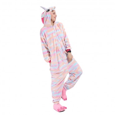 Colorful Pattern Pegasus Costume Unicorn Pajama Onesie Kigurumi Jumpsuit