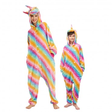 Golden Star Pegasus Costume Unicorn Pajama Onesie Kigurumi Jumpsuit