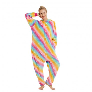 Golden Star Pegasus Costume Unicorn Pajama Onesie Kigurumi Jumpsuit