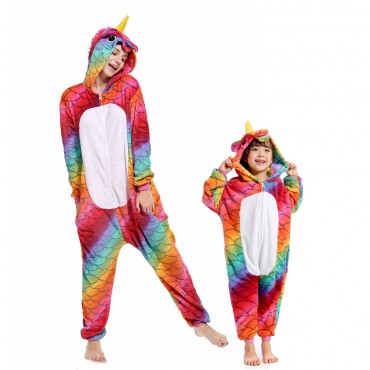 FishScale Pegasus Costume Unicorn Pajama Onesie Kigurumi Jumpsuit