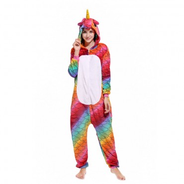 FishScale Pegasus Costume Unicorn Pajama Onesie Kigurumi Jumpsuit