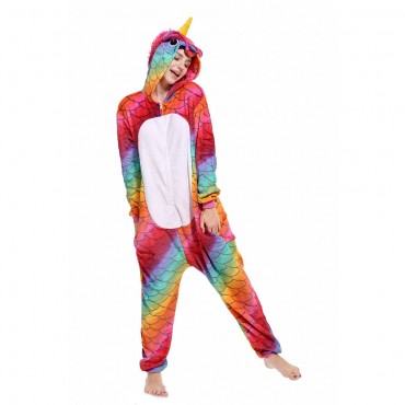 FishScale Pegasus Costume Unicorn Pajama Onesie Kigurumi Jumpsuit