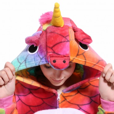 FishScale Pegasus Costume Unicorn Pajama Onesie Kigurumi Jumpsuit