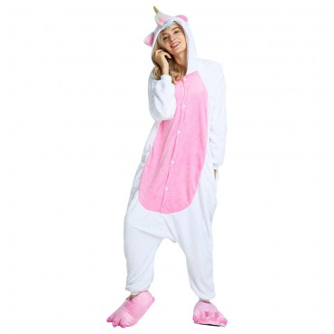 Gold Horn Pegasus Costume Unicorn Pajama Onesie Kigurumi Jumpsuit