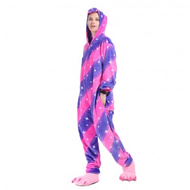 Purple Star Pegasus Costume Unicorn Pajama Onesie Kigurumi Jumpsuit