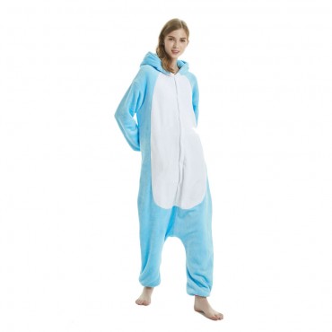 Rainbow Blue Pegasus Costume Unicorn Pajama Onesie Kigurumi Jumpsuit