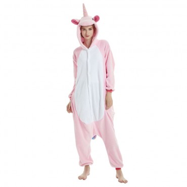 Rainbow Pink Pegasus Costume Unicorn Pajama Onesie Kigurumi Jumpsuit