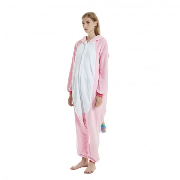 Rainbow Pink Pegasus Costume Unicorn Pajama Onesie Kigurumi Jumpsuit