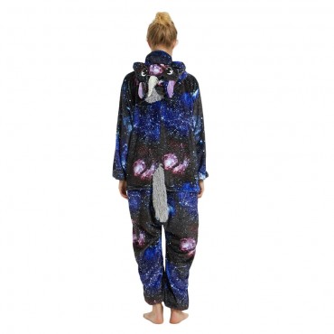 Blue Universe Pegasus Costume Unicorn Pajama Onesie Kigurumi Jumpsuit