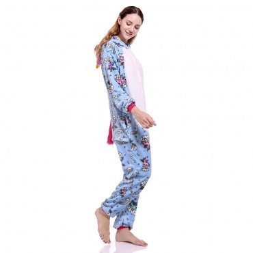 White belly Pegasus Costume Unicorn Pajama Onesie Kigurumi Jumpsuit