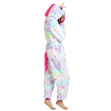 Star Pattern Costume Pajama Onesie Kigurumi Jumpsuit with Zip