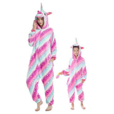 Pink Universe Costume Pajama Onesie Kigurumi Jumpsuit with Zip