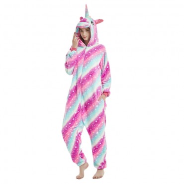 Pink Universe Costume Pajama Onesie Kigurumi Jumpsuit with Zip