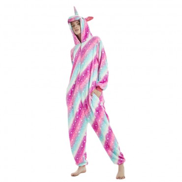 Pink Universe Costume Pajama Onesie Kigurumi Jumpsuit with Zip