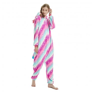 Pink Universe Costume Pajama Onesie Kigurumi Jumpsuit with Zip