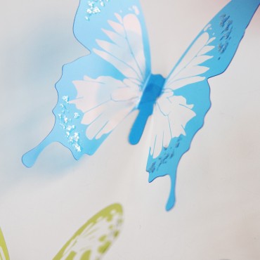 3D Colorful Butterfly Wall Decal Sticker 18pcs