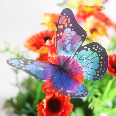 3D Colorful Butterfly Wall Decal Sticker 18pcs