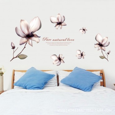 Pure Nature Love Lotus Wall Decal Sticker