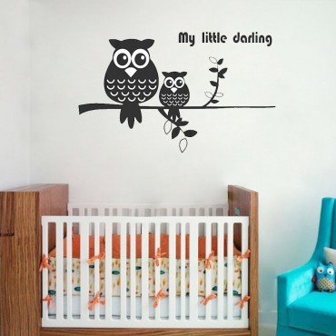 My Little Darling Owl Wall Decal Sticker