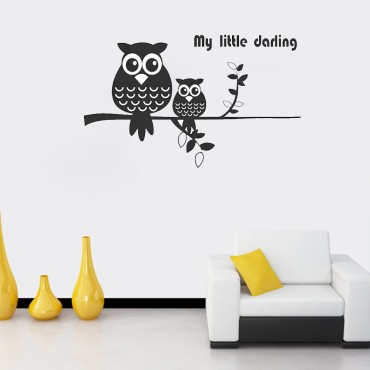 My Little Darling Owl Wall Decal Sticker