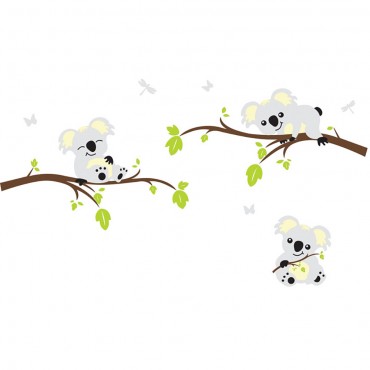 Koala On Tree Wall Decal Sticker