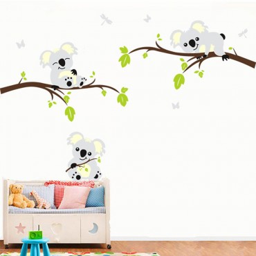 Koala On Tree Wall Decal Sticker