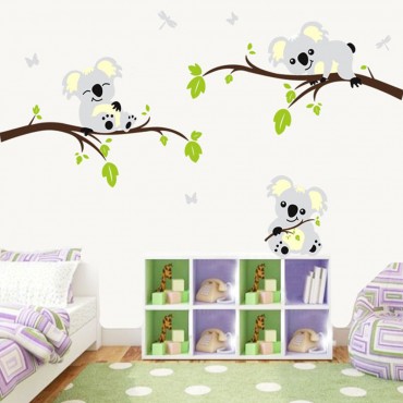 Koala On Tree Wall Decal Sticker