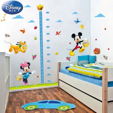 Disney Mickey Minnie Collecting Fruit Kids Growth Chart Wall Decal Sticker