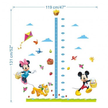 Disney Mickey Minnie Collecting Fruit Kids Growth Chart Wall Decal Sticker