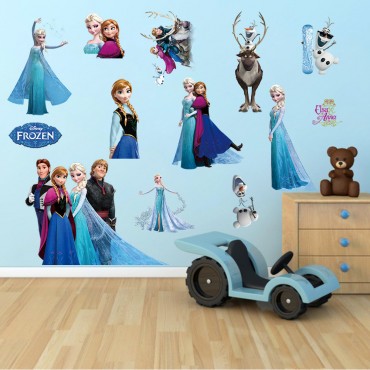 Disney Frozen Anna Elsa Olaf Sven Wall Decal Sticker ZY1431