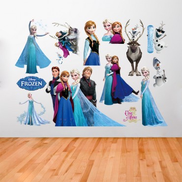 Disney Frozen Anna Elsa Olaf Sven Wall Decal Sticker ZY1431