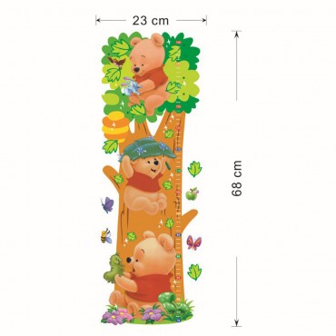 Disney Winnie the Pooh Kids Growth Chart Wall Decal Sticker