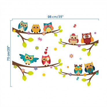 Owl Singing on Tree Wall Decal Sticker ZY242