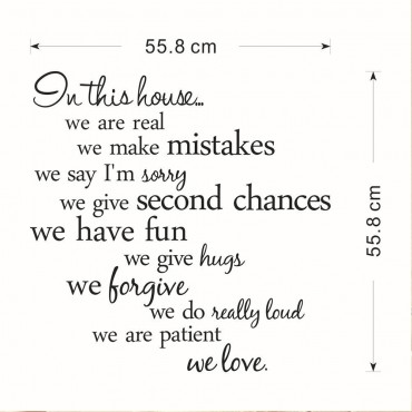 House Rules Wall Decal Sticker ZY8204