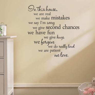 House Rules Wall Decal Sticker ZY8204