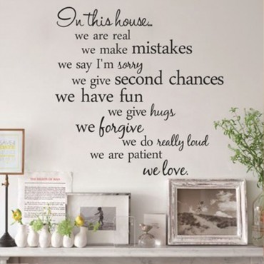 House Rules Wall Decal Sticker ZY8204