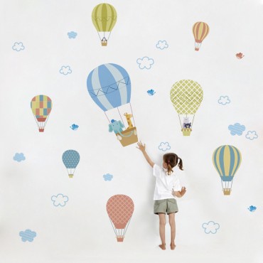 Hot Ballons Wall Decal Sticker ZY868