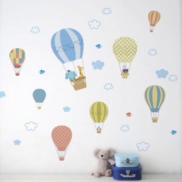 Hot Ballons Wall Decal Sticker ZY868