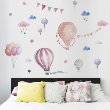 Hot Ballons Wall Decal Sticker ZY890