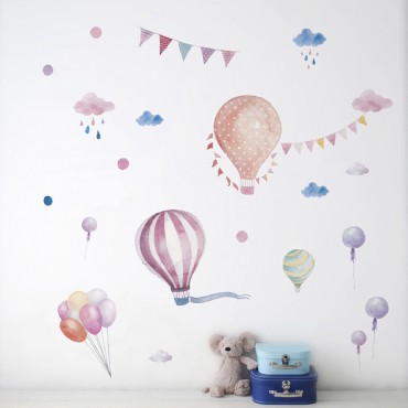 Hot Ballons Wall Decal Sticker ZY890