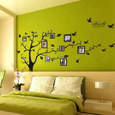 Huge Black Photo Frame Family Tree Wall Decal Sticker