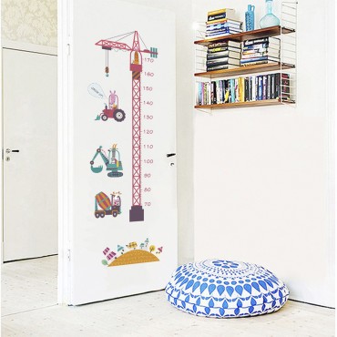 Animals Driving Toy Cars Kids Growth Chart Wall Decal Sticker