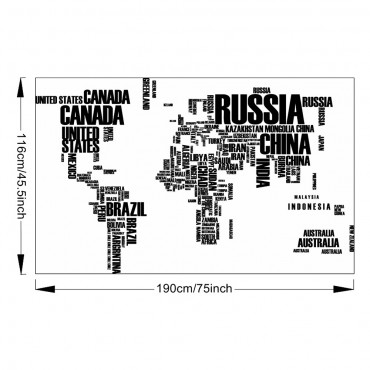 World Map Theme Wall Decal Sticker ZY95AB